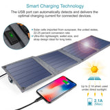 CHOETECH SC004 14W USB Foldable Solar Powered Charger - Front View