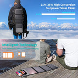 CHOETECH SC005 22W Portable Waterproof Foldable Solar Panel Charger (Dual USB Ports) - 45-Degree Angle