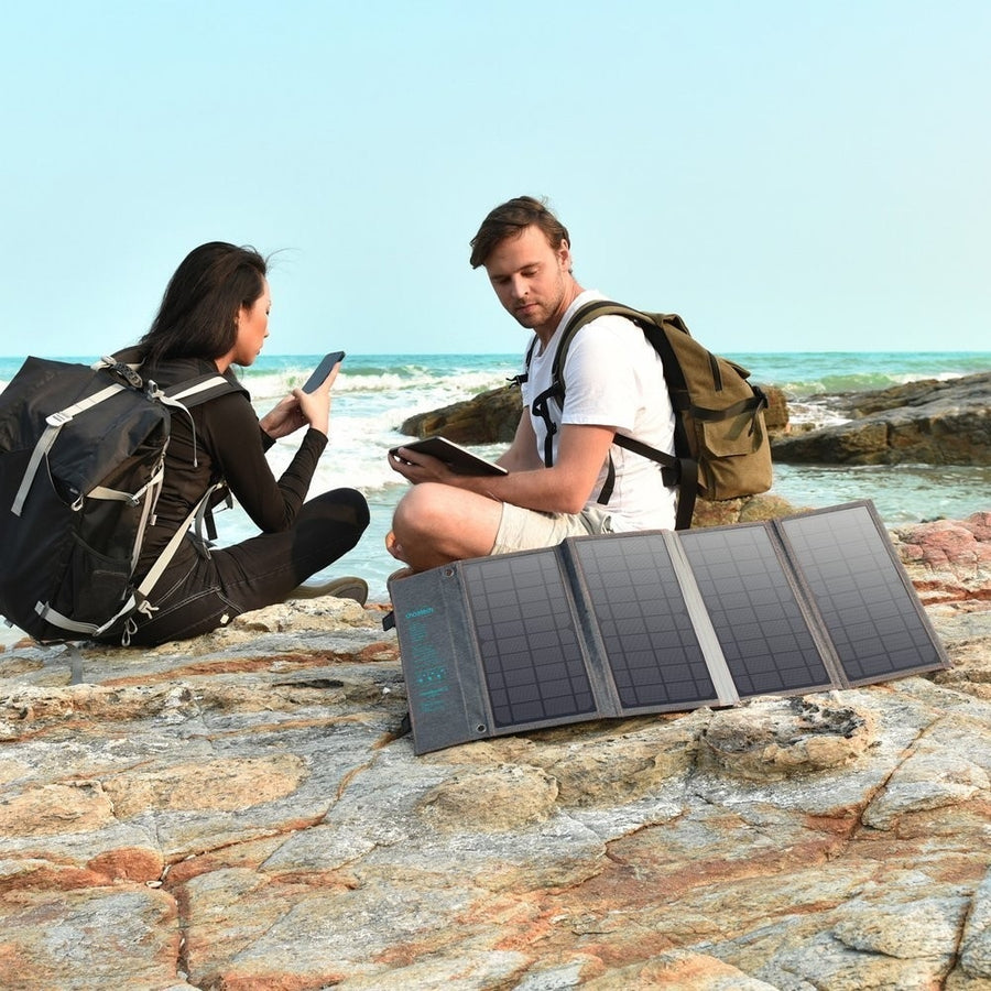 Choetech SC006 Solar Panel Portable Charger 40W 18V USB C Solar Panels Charger with USB C PD 30W