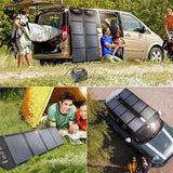 CHOETECH SC007 Solar Panel Portable Charger 80W 18V with USB-C PD 30W - Close-Up Angle