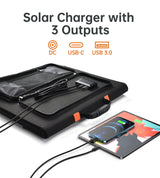 CHOETECH SC008 120W Foldable Solar Charger - Top-Down View