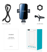 Choetech T202-F 15W Fast Wireless Charging Car Mount Dock - Rear View