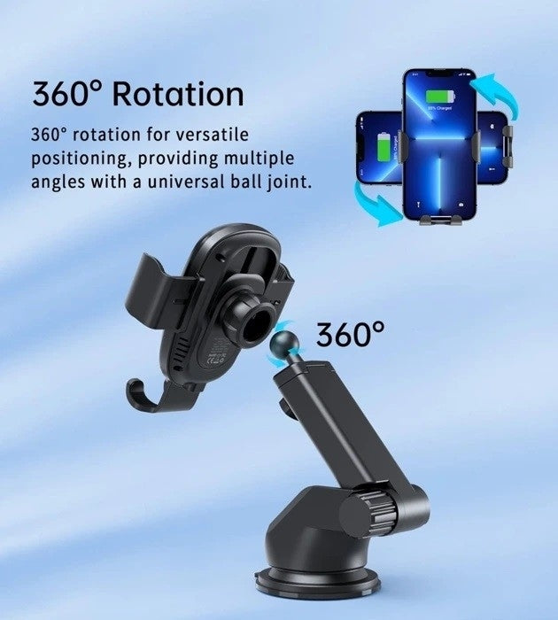 CHOETECH 15W Gravity Wireless Car Charger and Phone Holder