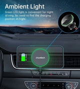 CHOETECH T205-F 15W Magnetic Wireless Car Charger with LED Illumination - Low Angle