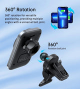 CHOETECH T206-F 15W Magnetic Car Mount Charger with 360-Degree Rotation - Rear View