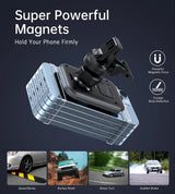 CHOETECH T206-F 15W Magnetic Car Mount Charger with 360-Degree Rotation - Low Angle