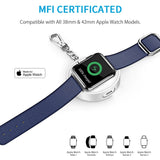CHOETECH T313 MFI Magnetic Wireless Charger 900mAh power for iWatch (White) - Rear View