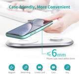 CHOETECH T317 2-in-1 Dual Wireless Charger Pad (MFI Certified) - Rear View