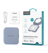 CHOETECH T323 2-in-1 Magsafe&MFI Wireless Charger - Top-Down View