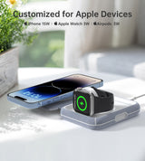 CHOETECH T323 2-in-1 Magsafe&MFI Wireless Charger - 45-Degree Angle