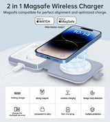 CHOETECH T323 2-in-1 Magsafe&MFI Wireless Charger - Rear View