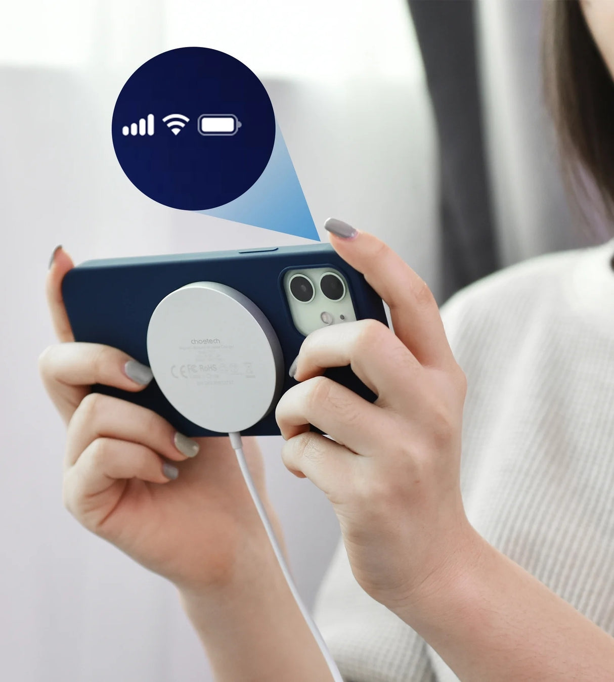CHOETECH T518-F 15W Fast Magnetic Wireless Charger for iPhone 12/13/14 Series