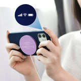 CHOETECH T518-PK Magnetic Wireless Charger for all Qi Cell Phone & iPhones 12/13/14/15 (Pink) - Top-Down View