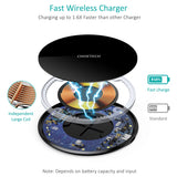 CHOETECH T559-F 15W Wireless Charging Pad with AC Adapter - Low Angle