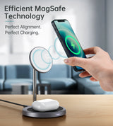 Choetech T575-F MagSafe iPhone Magnetic Wireless Charger Stand - Front View