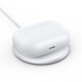 CHOETECH 15W Magnetic Wireless Charger with 3.3ft USB-C Cable (White) - Front View