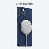 CHOETECH 15W Magnetic Wireless Charger with 3.3ft USB-C Cable (White) - Low Angle
