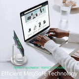CHOETECH T581-F Magnetic Wireless Charging Stand for iPhone with MagSafe Compatibility - Top-Down View