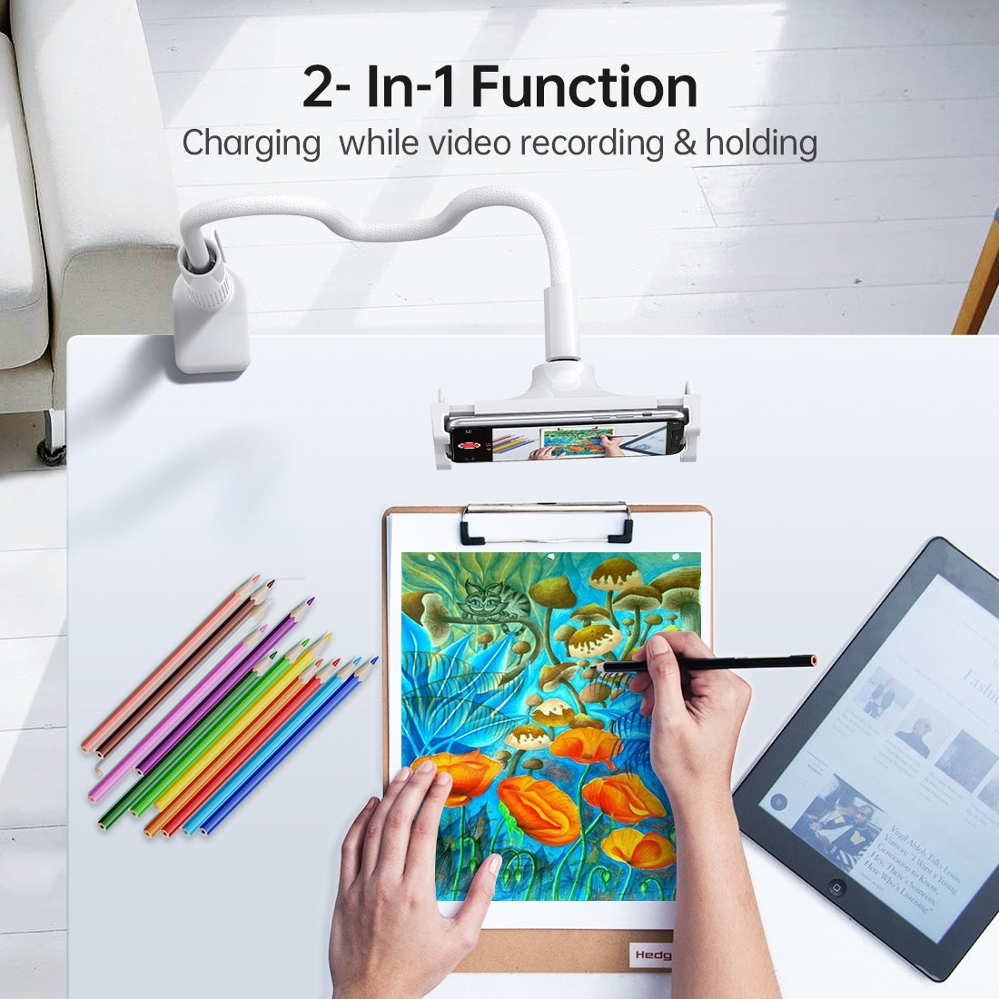 Choetech T584-F 15W Fast Wireless Charging Phone Holder & Stand for 4-7 Inch Devices