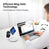 3-in-1 Magnetic Wireless Charging Dock for iPhone, Apple Watch, and AirPods