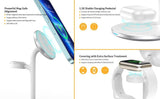 3-in-1 Magnetic Wireless Charging Dock for iPhone, Apple Watch, and AirPods - Close-Up Angle