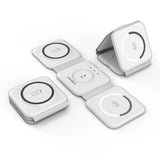 CHOETECH 3-in-1 Foldable Fast Wireless Charger for iPhone, Apple Watch, and AirPods