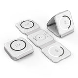 CHOETECH 3-in-1 Foldable Fast Wireless Charger for iPhone, Apple Watch, and AirPods