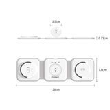 CHOETECH 3-in-1 Foldable Fast Wireless Charger for iPhone, Apple Watch, and AirPods - Front View