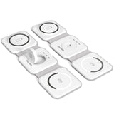 CHOETECH 3-in-1 Foldable Fast Wireless Charger for iPhone, Apple Watch, and AirPods - Side View