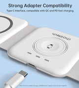 CHOETECH 3-in-1 Foldable Fast Wireless Charger for iPhone, Apple Watch, and AirPods - Extra Image