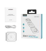 CHOETECH 3-in-1 Foldable Fast Wireless Charger for iPhone, Apple Watch, and AirPods - Extra Image
