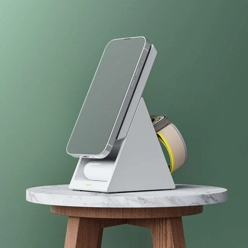 CHOETECH T600-F 3-in-1 Magnetic Wireless Charging Station for iPhone, Apple Watch, and AirPods