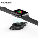 CHOETECH T606-F USB-A +USB-C Magnetic Charger for Samsung & Apple Watch - Front View