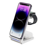 CHOETECH T608-F 15W 4-in-1 Wireless Charger Stand for iWatch and Samsung Watch - Top-Down View