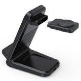 CHOETECH T608-F 15W 4-in-1 Wireless Charging Station for Apple and Samsung Watches (Black)