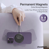 CHOETECH T697-F 15W/7.5W/5W magnetic charger for iPhone, Air Pods and more 1.5M Black - Side View
