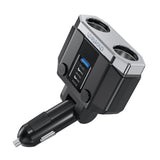 CHOETECH TC0020 45W 2 Sockets + 2x USB-C + 1x USB-A Cigarette Lighter Splitter