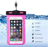 CHOETECH WPC007-PK Universal WaterProof Cell Phone Pouch bag up to 8-inch (Pink) - Side View