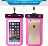 CHOETECH WPC007-PK Universal WaterProof Cell Phone Pouch bag up to 8-inch (Pink) - 45-Degree Angle
