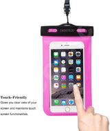 CHOETECH WPC007-PK Universal WaterProof Cell Phone Pouch bag up to 8-inch (Pink) - Close-Up Angle