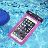 CHOETECH WPC007-PK Universal WaterProof Cell Phone Pouch bag up to 8-inch (Pink) - Low Angle