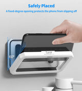 CHOETECH WPC008 Bathroom Waterproof Phone holder (up to 6.7-inch) White - Close-Up Angle