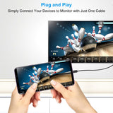 Choetech XCP-1801BK USB-C to DisplayPort Cable 1.8m - Top-Down View