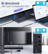 CHOETECH XCP-1803 USB-C To DisplayPort Cable 8K@30Hz 1.8M Two-Way - 45-Degree Angle
