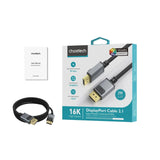 CHOETECH XDD02 16K 60Hz DP to DP Cable 2M - Side View