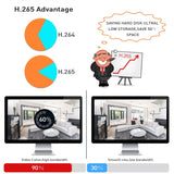 Hiseeu H5NVR-P4-612P 4CH 2MP/1080P PoE CCTV System (2TB HDD) - Side View