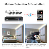 Hiseeu H5NVR-P4-612P 4CH 2MP/1080P PoE CCTV System (2TB HDD) - Top-Down View