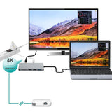 INTACT 9822T USB-C 7-in-1 Multifunction Adapter HDMI/USB3.0*1/USB2.0*2/SD/TF/USB-C PD - Side View