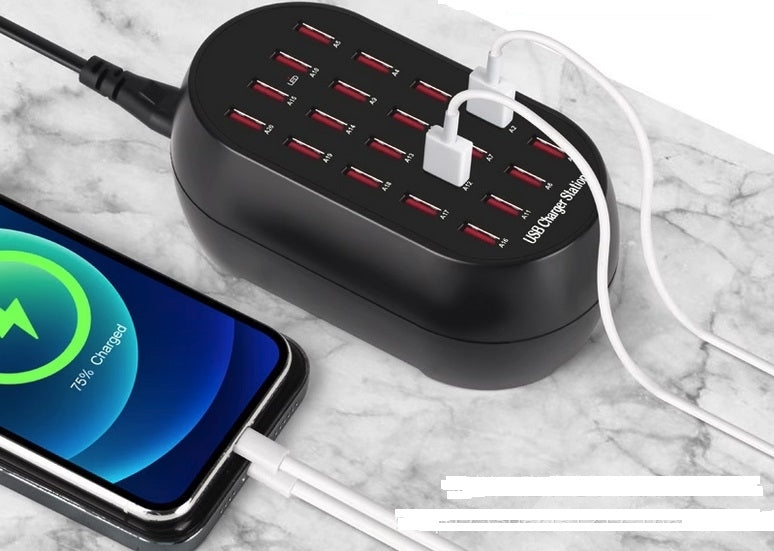 20-Port High-Speed USB Charging Hub - 100W Power Station for Multiple Devices