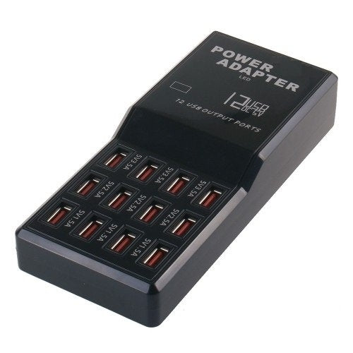12-Outlet 60W Multi-Device USB Charging Station